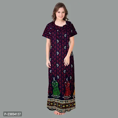 Elegant Cotton Printed Nighty For Women- Pack Of 2-thumb4