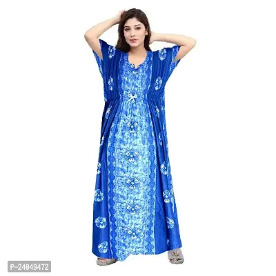 PMK FASHION 100% Cotton Kaftan for Women || Long Length Printed Nighty/Kaftan/Maxi/Night Gown/Night Dress/Nightwear Inner  Sleepwear for Women's (Combo Pack of 2)-thumb2