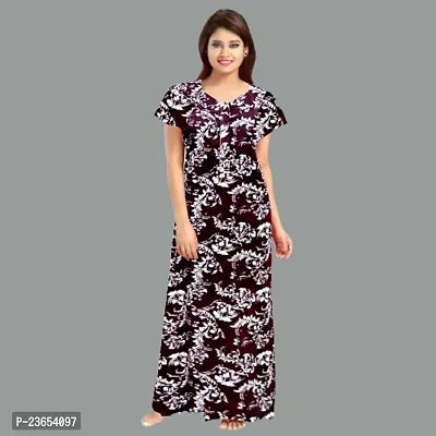 Elegant Cotton Printed Nighty For Women- Pack Of 2-thumb2