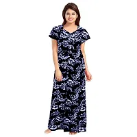 Stylish Multicoloured Cotton Printed Nighty For Women Pack Of 2-thumb1