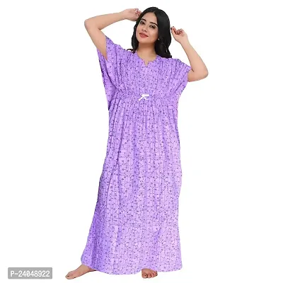 PMK FASHION 100% Cotton Kaftan for Women || Long Length Printed Nighty/Kaftan/Maxi/Night Gown/Night Dress/Nightwear Inner  Sleepwear for Women's (Combo Pack of 2)-thumb2