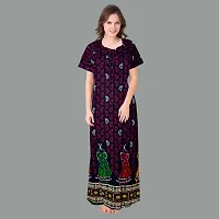 Elegant Cotton Printed Nighty For Women- Pack Of 2-thumb3