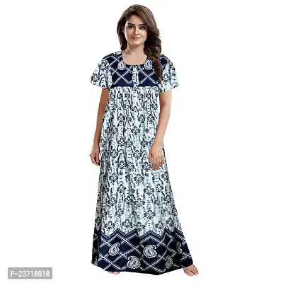 Stylish Multicoloured Cotton Printed Nighty For Women Pack Of 2-thumb4