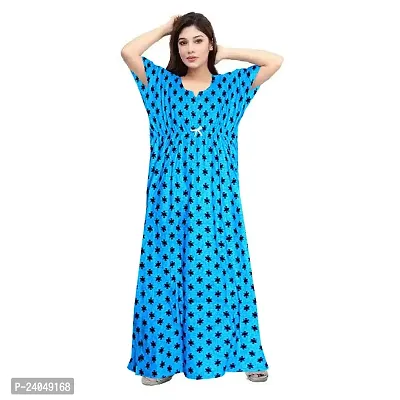 PMK FASHION 100% Cotton Kaftan for Women || Long Length Printed Nighty/Kaftan/Maxi/Night Gown/Night Dress/Nightwear Inner  Sleepwear for Women's (Combo Pack of 2)-thumb2