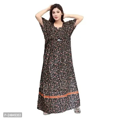 PMK FASHION 100% Cotton Kaftan for Women || Long Length Printed Nighty/Kaftan/Maxi/Night Gown/Night Dress/Nightwear Inner  Sleepwear for Women's (Combo Pack of 2)-thumb2