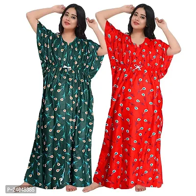 Indian Handicraft Cotton Women/Girls Night Gown/Nighties/Night Wear Casual  Free Size Combo-Pack