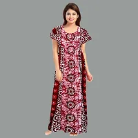 Elegant Cotton Printed Nighty For Women- Pack Of 2-thumb1