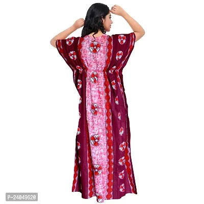 PMK FASHION 100% Cotton Kaftan for Women || Long Length Printed Nighty/Kaftan/Maxi/Night Gown/Night Dress/Nightwear Inner  Sleepwear for Women's (Combo Pack of 2)-thumb5