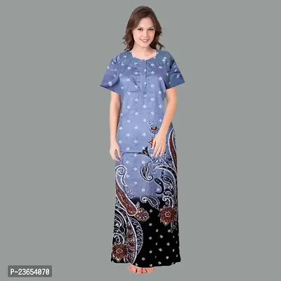 Elegant Cotton Printed Nighty For Women- Pack Of 2-thumb2