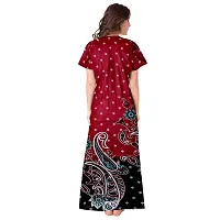 Stylish Multicoloured Cotton Printed Nighty For Women Pack Of 2-thumb2