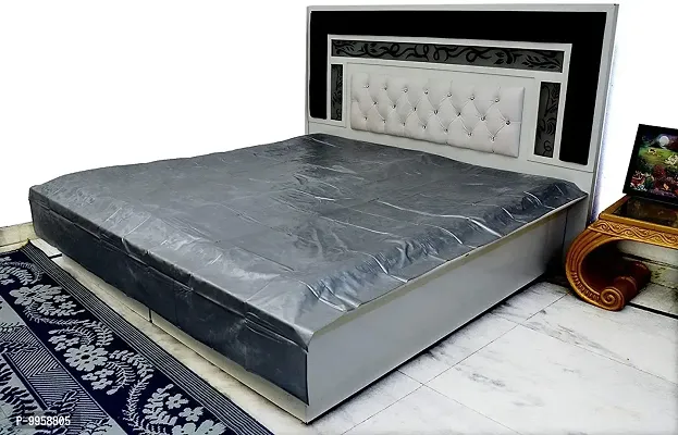 Comfortable PVC Solid Fitted  Flat Grey Bedcover