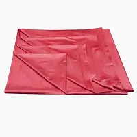 Comfortable PVC Solid Fitted  Flat Maroon Bedcover-thumb1