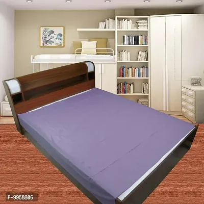 Comfortable PVC Solid Fitted  Flat Grey Bedcover