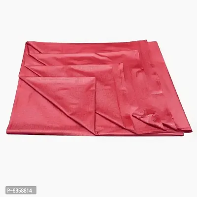 Comfortable PVC Solid Fitted  Flat Maroon Bedcover-thumb3