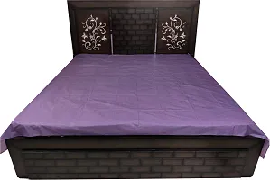 Comfortable PVC Solid Fitted  Flat Purple Bedcover-thumb3