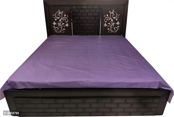 Comfortable PVC Solid Fitted  Flat Purple Bedcover-thumb4