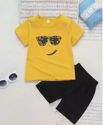 Trendy Blend T-Shirts with Shorts For Boys