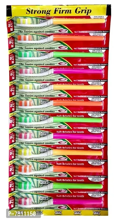 Super Clean Soft Toothbrush, Soft Bristles for Teeth, Soft Toothbrush (Pack of 12)-thumb0