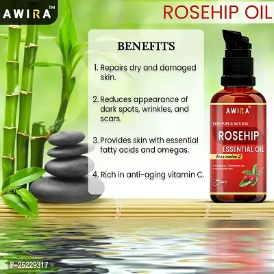 Awira Rosehip Pure Coldpressed Oil (Anti aging, Anti Wrinkle Facial Oil) (15 ml)-thumb2