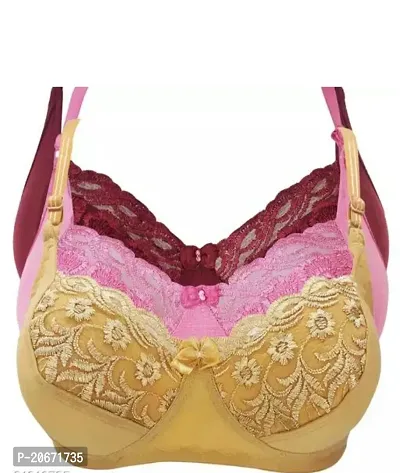 APPLE NET BRA_[SKIN,PINK,MAROON]_PACK-3