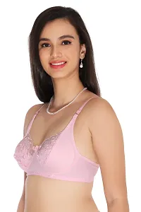 Stylish Cotton Blend Solid Bra for Women, Pack of 2-thumb3