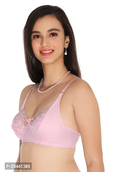 Stylish Cotton Blend Solid Bra for Women, Pack of 2-thumb4