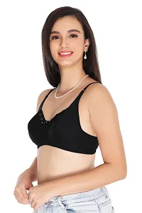 Stylish Cotton Blend Solid Bra for Women, Pack of 2-thumb2