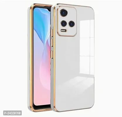 Csome4u Vivo Y21 Electroplated Chrome 6D Back Case Cover |Camera Protection|Shock Proof|Slim Fit (White)-thumb0