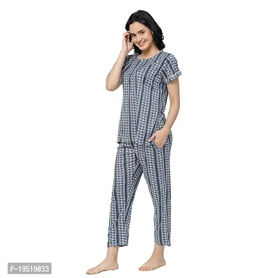 New Arrivals!! fancy viscose Lycra Night suit set For women-thumb2