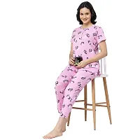 New Arrivals!! fancy viscose Lycra Night suit set For women-thumb2