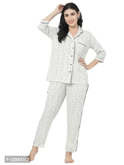 Women Shirt  Pyjama set Printed Night Suit set
