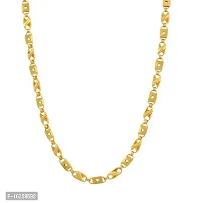 Men and Boys Alloy Gold Plated Bishcut Dil chain