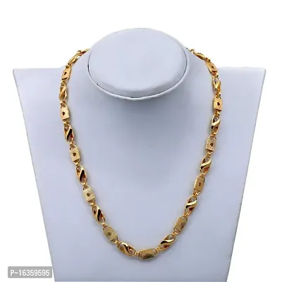 Men and Boys Alloy Gold Plated chain Bishcut Dil