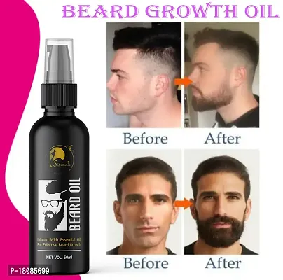 Organics Beard Growth Oil For Men Non stickey Hair Oil BEARD OIL 50ML -M15 (23)-thumb0