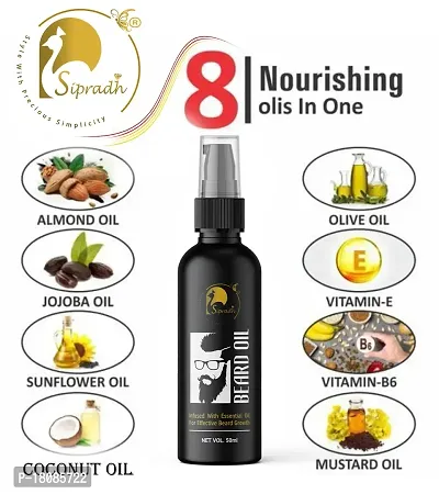 Natural Ingredients Based Hair Oil 100% Faster Beard Growth oil with BEARD OIL 50ML -M14 (23)-thumb0