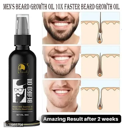 Beard Hair Growth and Moustache for Men Hair Oil  BEARD OIL 50ML-thumb0