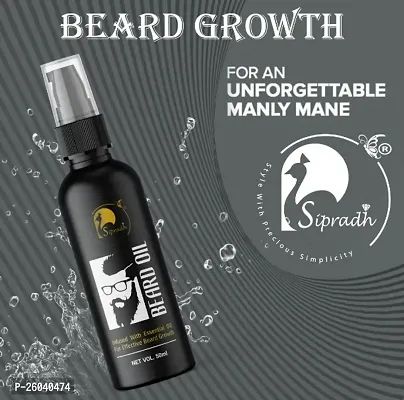 100% Organic PowerFull  Moustache Beard Growth Oil Hair Oil (50 ml)-thumb0