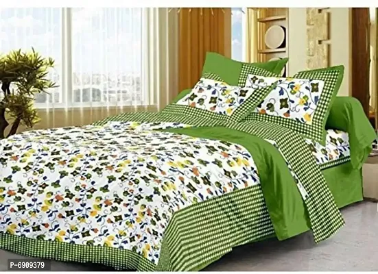 JAIPUR PRINTS Cotton Comfort Rajasthani Jaipuri Traditional King Size 1 Double Bedsheet with 2 Pillow Covers_-thumb0