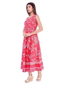 Jaipuri Style Women's Cocktail Midi Dress (women in Dress 13_Multicolored_Free Size)-thumb1