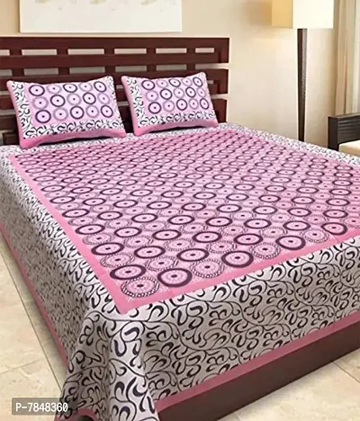 JAIPUR TO HOME Original Jaipuri Print 100% Pure Cotton King Size Bedsheet for Double Bed with 2 Pillow Covers (Jaipur Bedspreads)