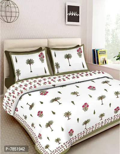 JAIPUR PRINTS | Super King Size 100 x 108 in |100% Pure Cotton |Double Bedsheet with 2 Pillow Covers. Multi18