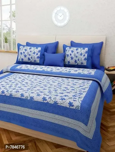 Jaipur Prints Gift For Mother'S Day Jaipur Prints Bedsheet For Double Bed Cotton Double Bedsheet With 2 Pillow Covers-thumb0