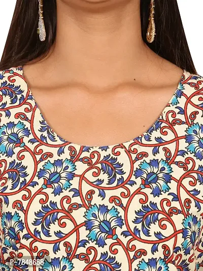 Jaipuri Style Women's Cotton Dress (Cotton Dress 03_Multicolor_Free Size)-thumb3