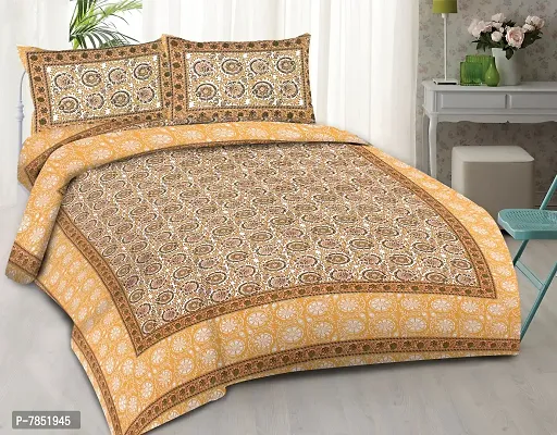 JAIPUR PRINTS | Super King Size 100 x 108 in |100% Pure Cotton |Double Bedsheet with 2 Pillow Covers. Multi28-thumb0