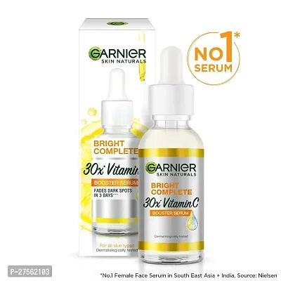 Garnier Skin Naturals, Bright Complete 30X Vitamin C Booster Face Serum, Increases Skin's Glow Instantly-50Ml