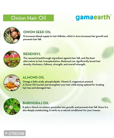 Gamaearth Onion Oil Promotes Hair Growth  Controls Hairfall Hair Oil  (150 ml)-thumb3