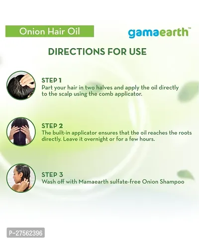 Gamaearth Onion Oil Promotes Hair Growth  Controls Hairfall Hair Oil  (300 ml)-thumb3