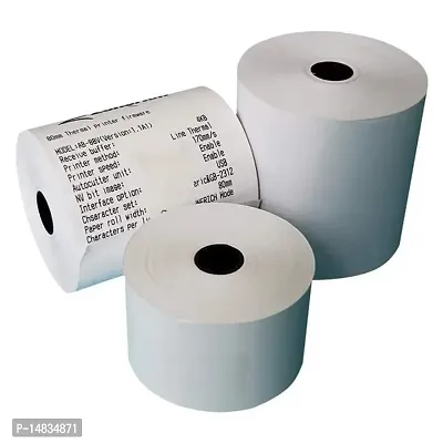 POS BILLING ROLLS THERMAL PAPER ROLL 3 inch 79 mm -40 mtr thermal paper rolls for all billing machines/cash registers/pos machines/bluetooth printers etc (72PCS)-thumb2