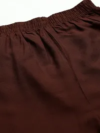 Rayon Brown Flared Palazzo For Women-thumb3