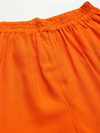 Rayon Orange Flared Palazzo For Women-thumb3